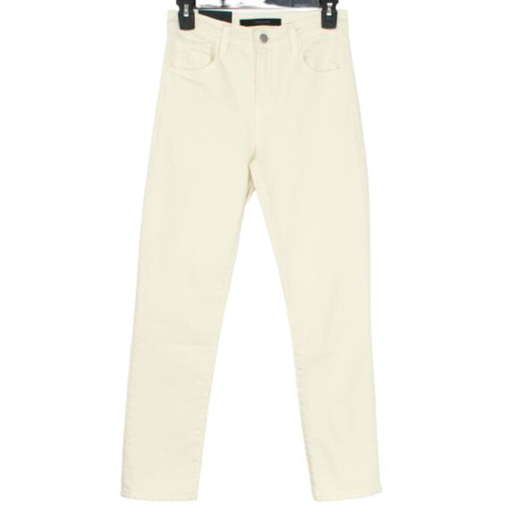 NWT J Brand Jeans Ruby High Rise Crop Cigarette Minimalist Cottage Yellow 24 - Picture 1 of 2